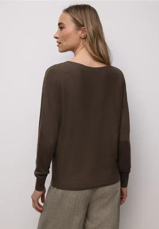 Street One  Dolman Boat Neck Top | Earth 303764
