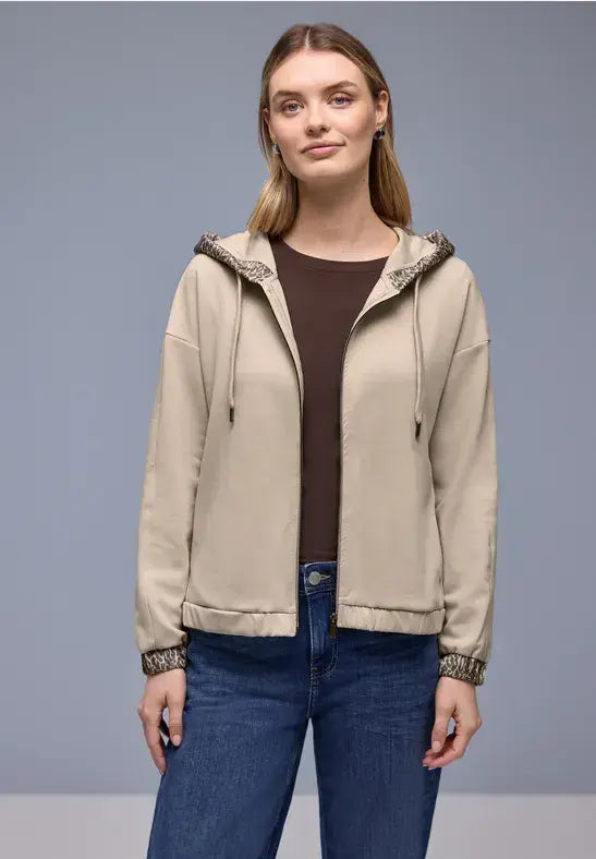 Street One Hoody Jacket | Beige 324573