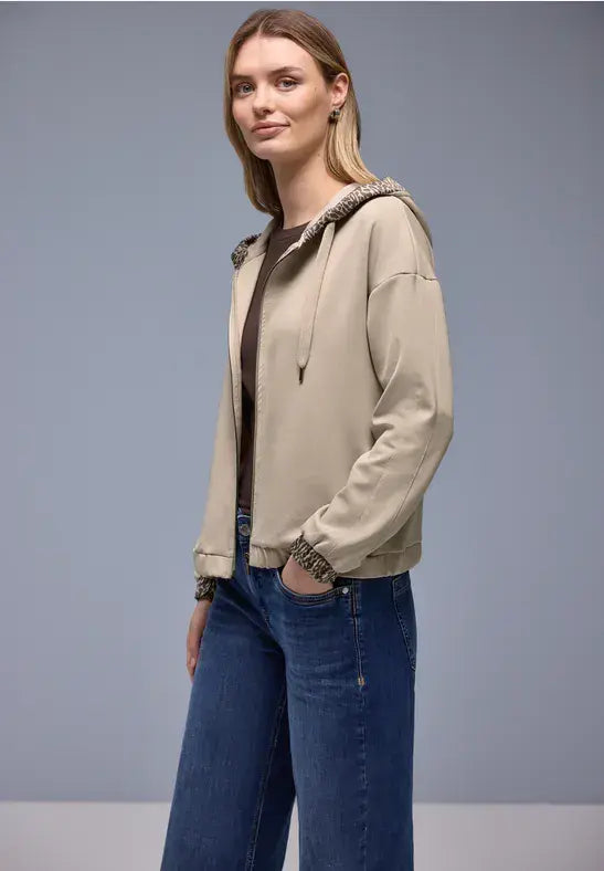 Street One Hoody Jacket | Beige 324573