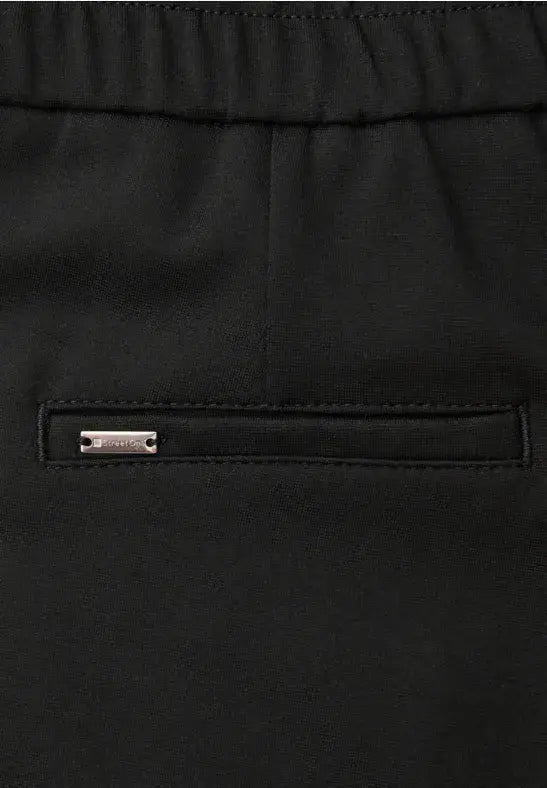 Street One HW Wide Leg  Trousers | Black 380600