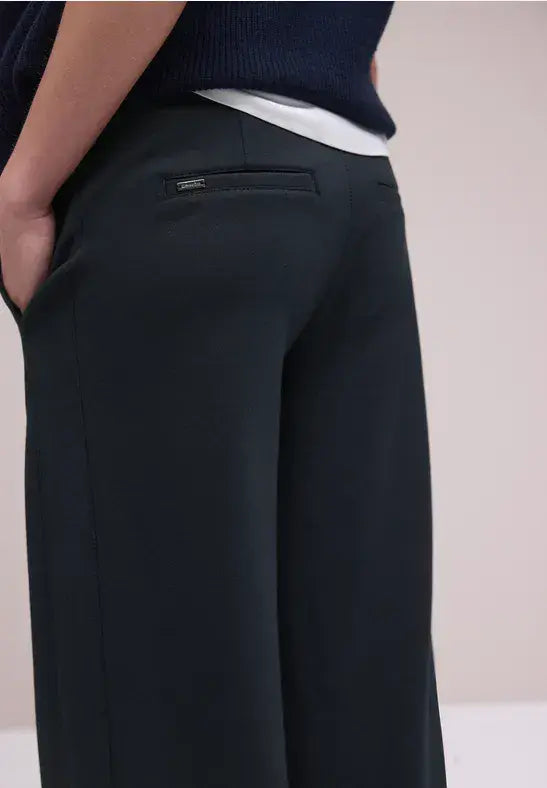 Street One HW Wide Leg  Trousers | Navy  380600