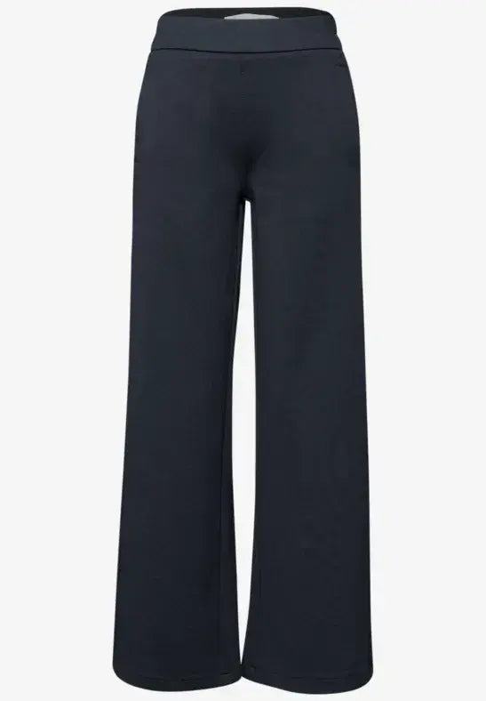 Street One HW Wide Leg  Trousers | Navy  380600