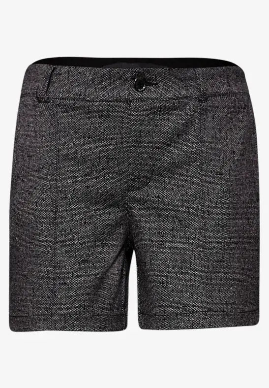 Street One Jaquard Bermuda Shorts | Black 380140