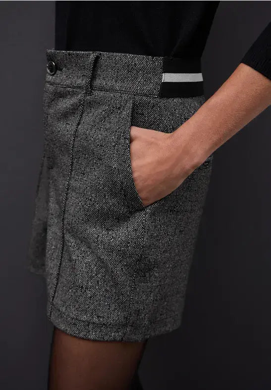 Street One Jaquard Bermuda Shorts | Black 380140