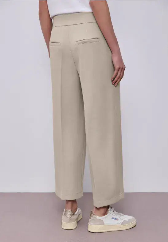 Street One Jersey Pique HW Culotte | Stone 380683 26
