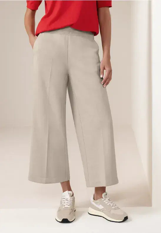 Street One Jersey Pique HW Culotte | Stone 380683 26