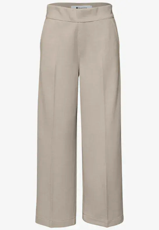 Street One Jersey Pique HW Culotte | Stone 380683 26