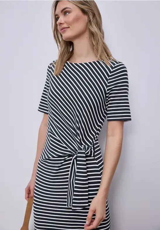 Street One  Knot Jersey Dress | Navy 144801
