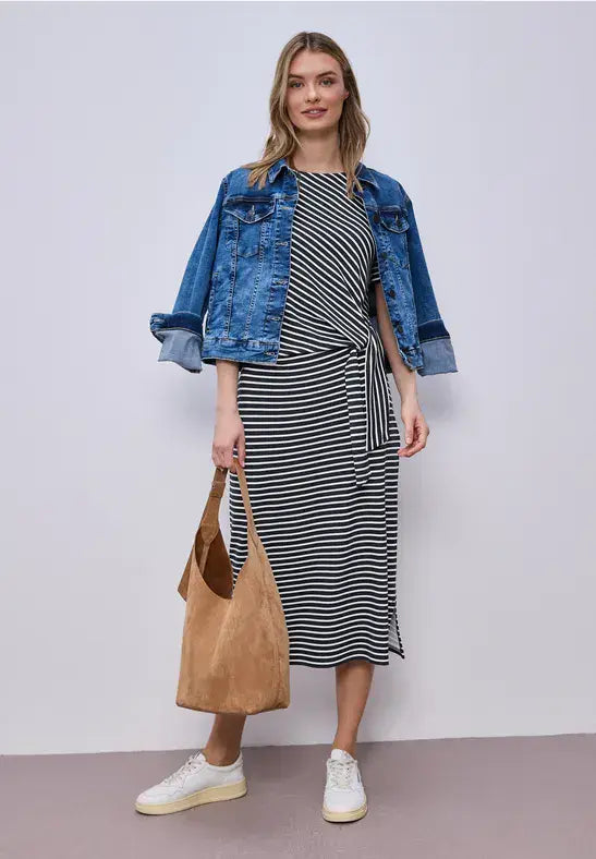 Street One  Knot Jersey Dress | Navy 144801