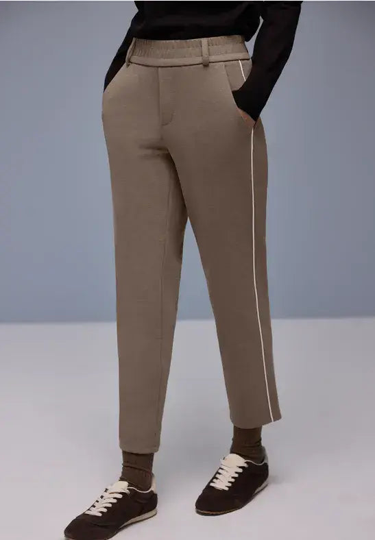 Street One Pique Trousers | Mocha 380538 28