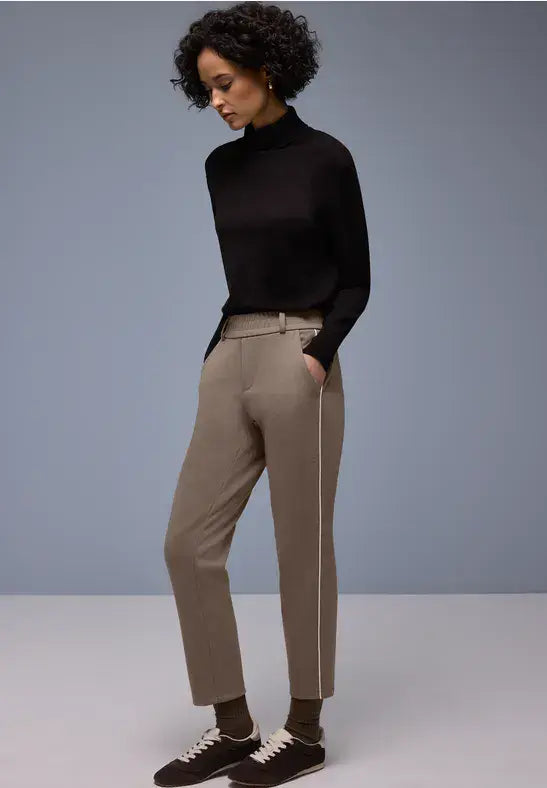 Street One Pique Trousers | Mocha 380538 28