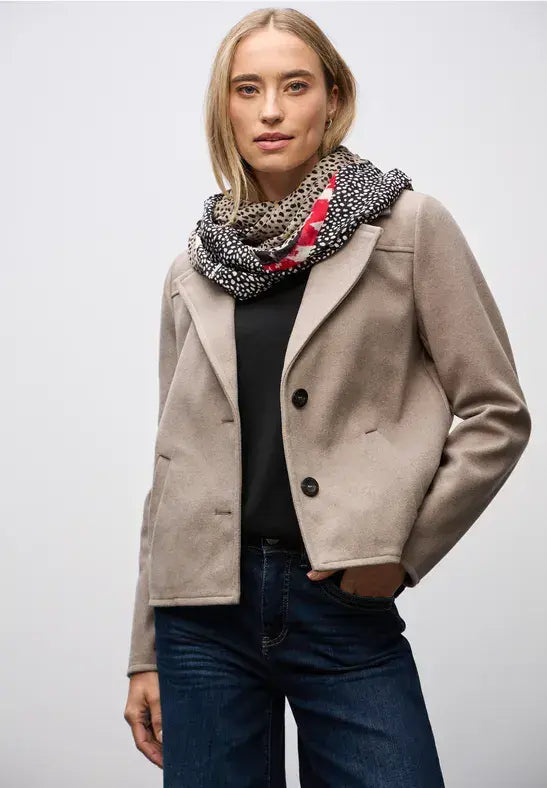 Street One Print Loop  Scarf | Black  572943