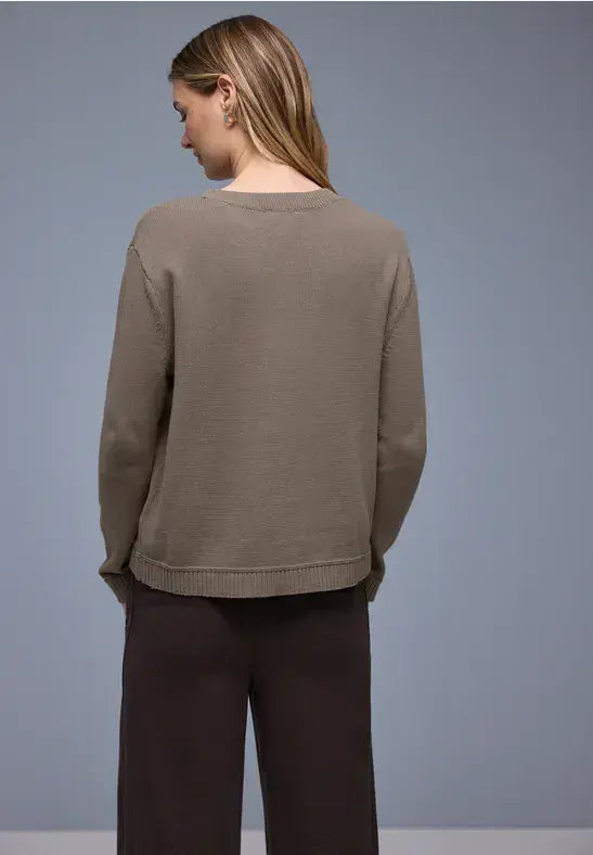 Street One Round Neck Pullover | Mocha 303766