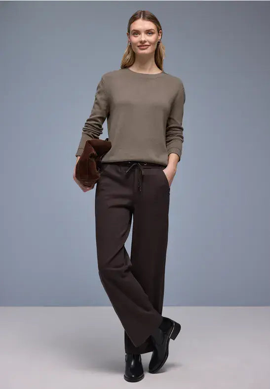 Street One Round Neck Pullover | Mocha 303766