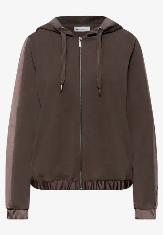 Street One Silk Look  Hoody Jacket | Earth 324537