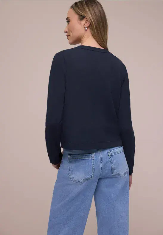 Street One Summer Knit Cardigan | Navy 324788