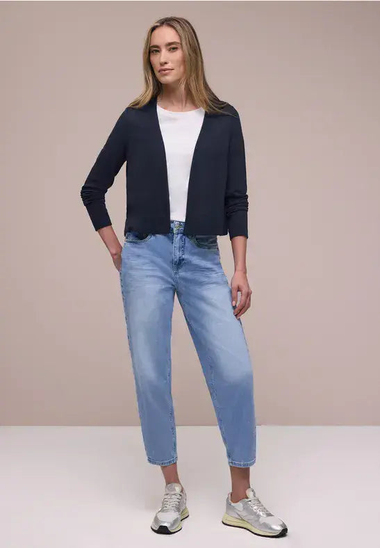 Street One Summer Knit Cardigan | Navy 324788