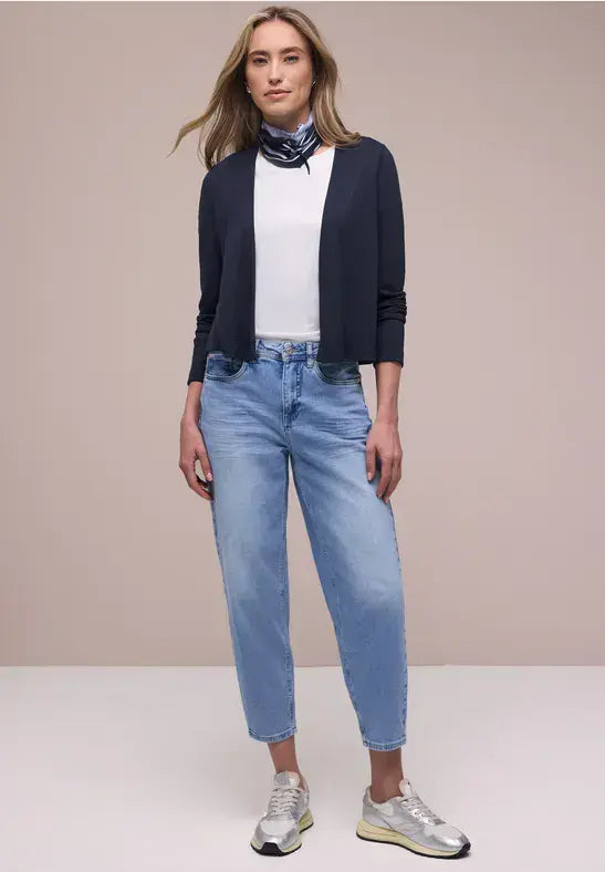 Street One Summer Knit Cardigan | Navy 324788