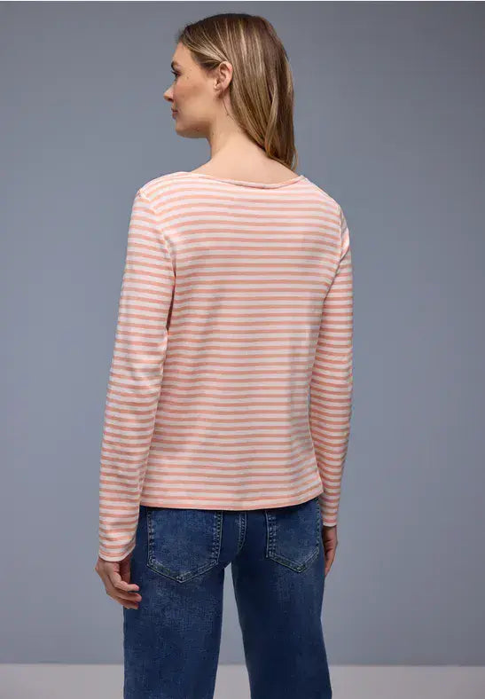 Street One  U-Boat Stripe Shirt | Apricot 324529