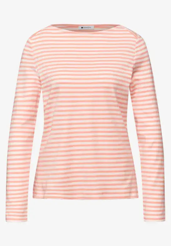 Street One  U-Boat Stripe Shirt | Apricot 324529