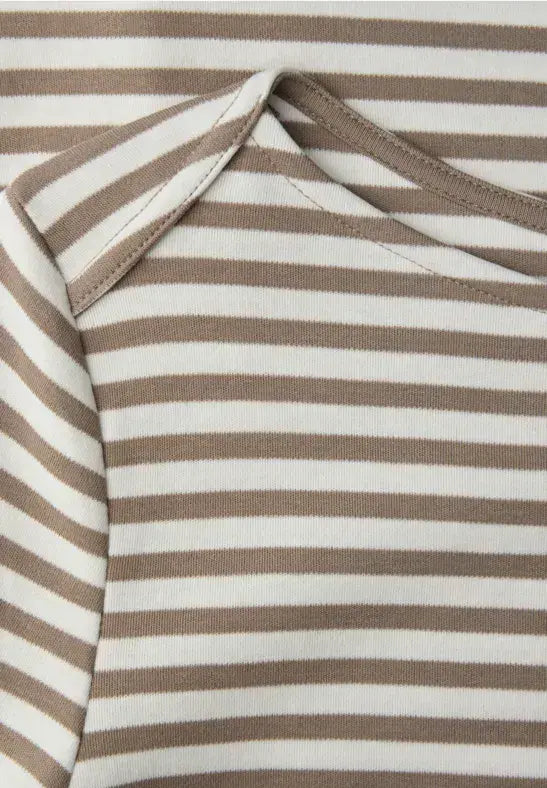 Street One  U-Boat Stripe Shirt | Mocha 324529