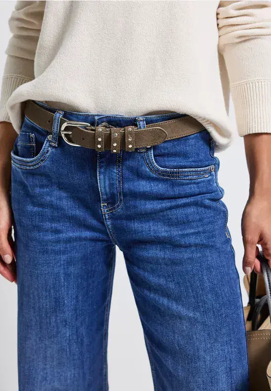 Street One Velour Belt | Brown 580806