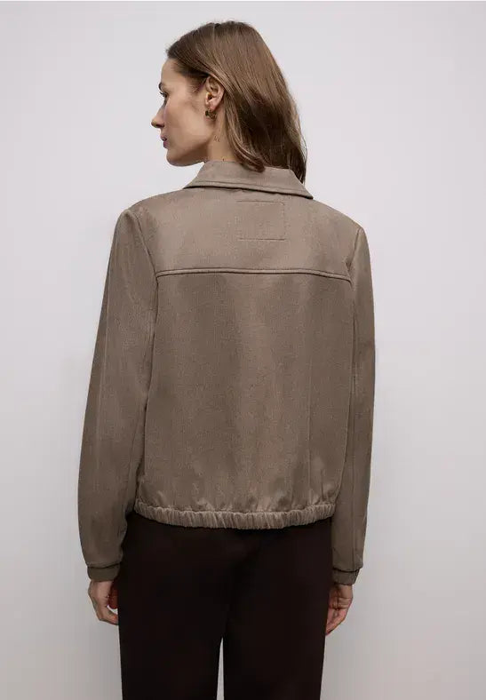 Street One Velour Jacket | Mocha 212889