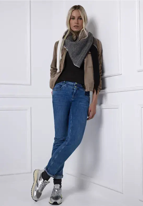 Street One Velour Jacket | Mocha 212889