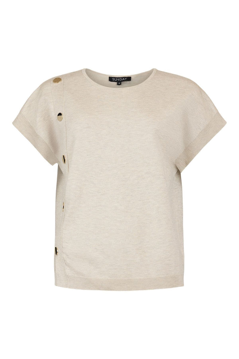 SUNDAY Knit Top | Sand 6838 6030