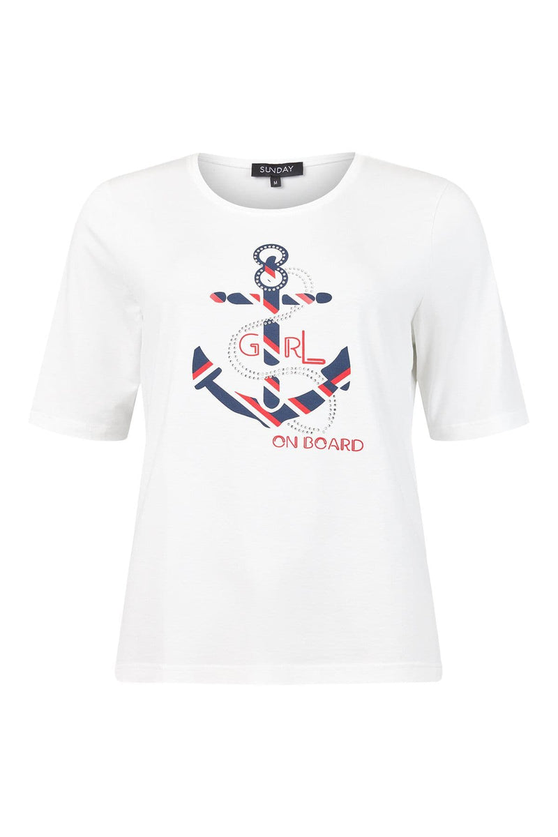 SUNDAY Tee Shirt | White 6395 6253