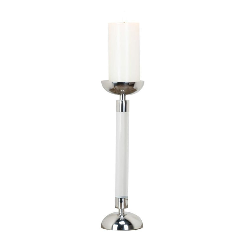 TARA  Alani Pillar  Candle Holder 35cm | Chrome TL5749
