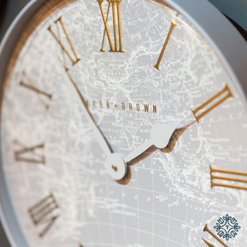 TARA Baker & Brown Atlas Clock 50cm | Grey TL6006