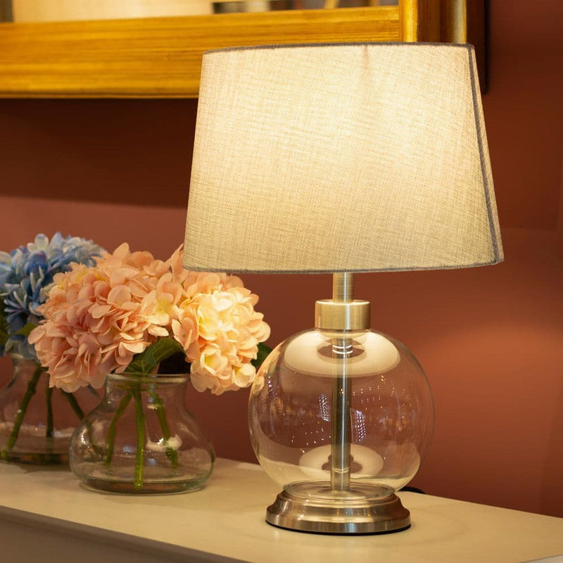 TARA  Bella Glass Lamp  | Silver TL6961