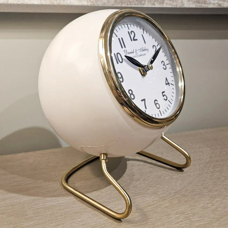 TARA Daniel and Ashley Mantel Clock   | Ivory TL6357
