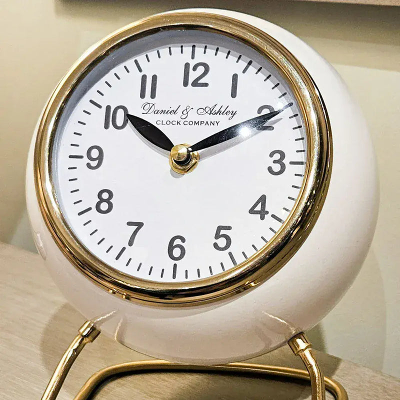 TARA Daniel and Ashley Mantel Clock   | Ivory TL6357