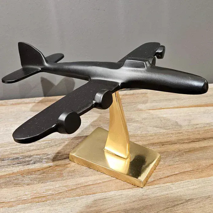 TARA  Deco Plane |  Black / Gold TL6355