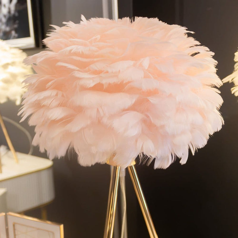TARA Feather Table Lamp 50cm | Pink TL6132