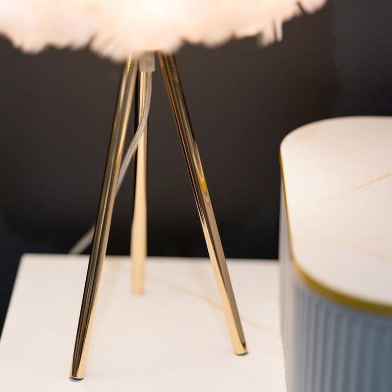 TARA Feather Table Lamp | White TL6131