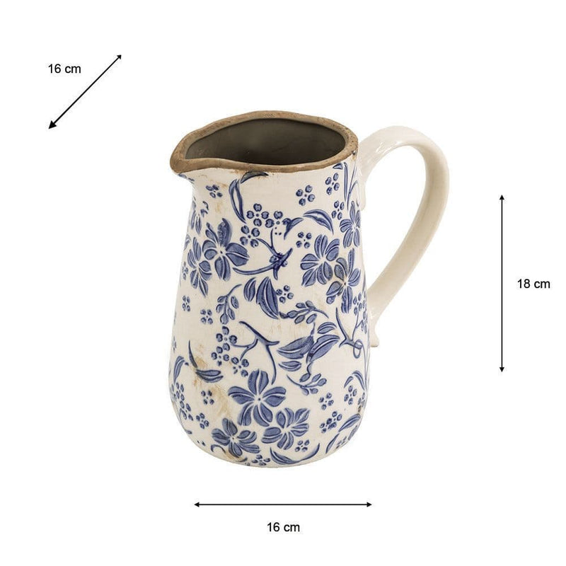 TARA Floral Pitcher | Blue  TL7295