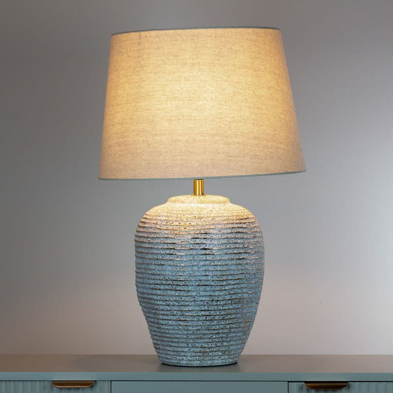 TARA Harlee  Ridged Ceramic Lamp  65cm | Natural TL6966