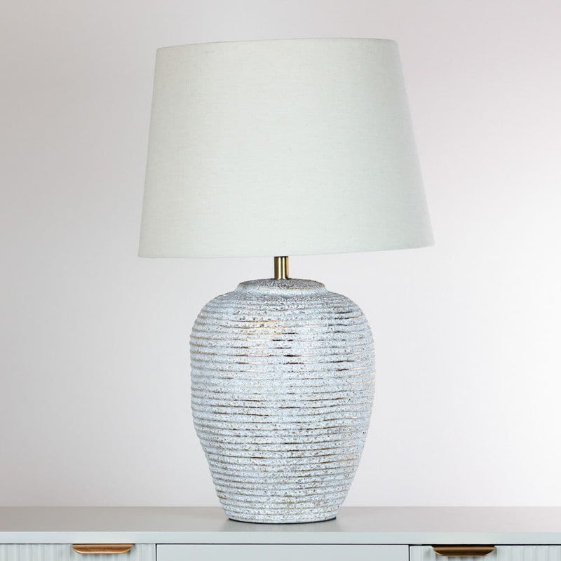 TARA Harlee  Ridged Ceramic Lamp  65cm | Natural TL6966