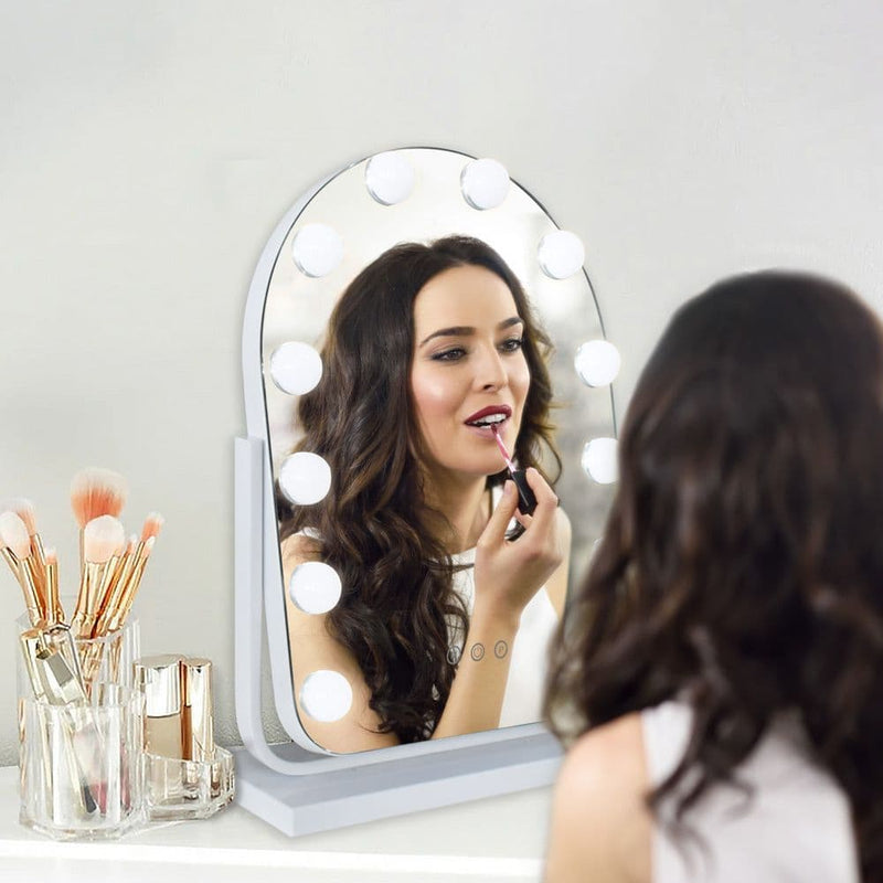 TARA  Hollywood Vanity Mirror  40X30cm | White TL6592