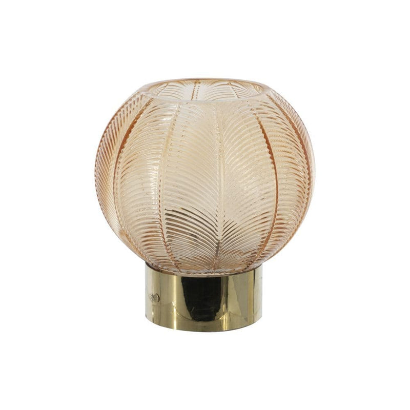 TARA  Hurricane Amber Glass ORB 17CM   |  Gold  TL7310