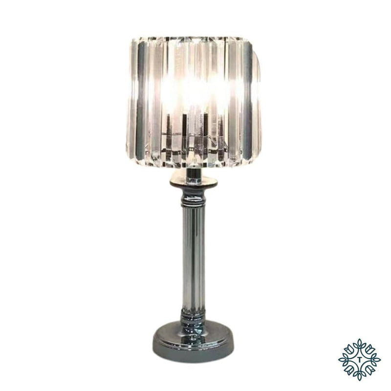 TARA Imogen Glass Lamp 40cm | Silver TL6126