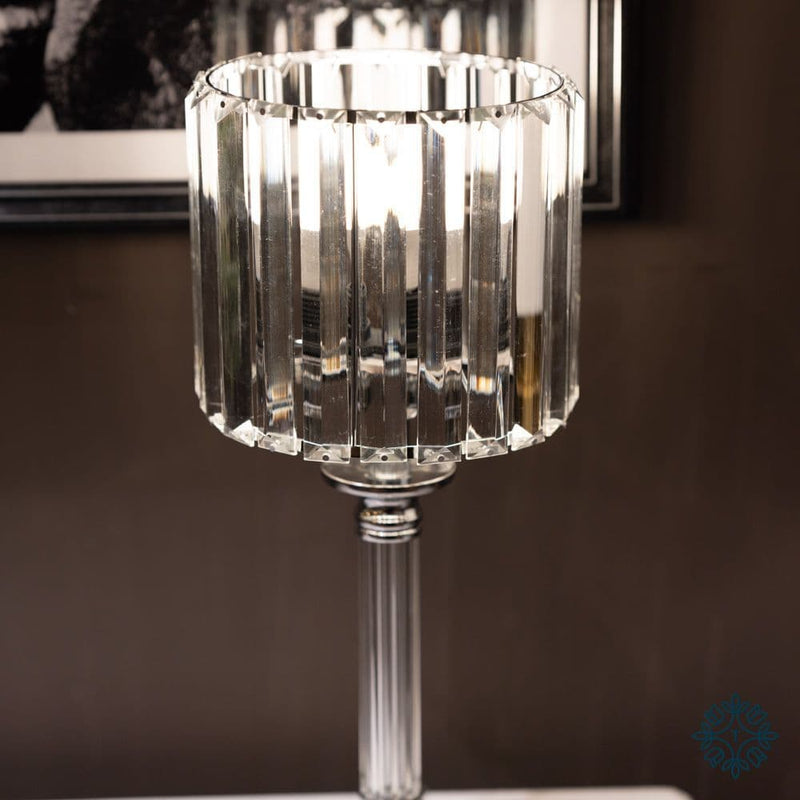 TARA Imogen Glass Lamp 40cm | Silver TL6126