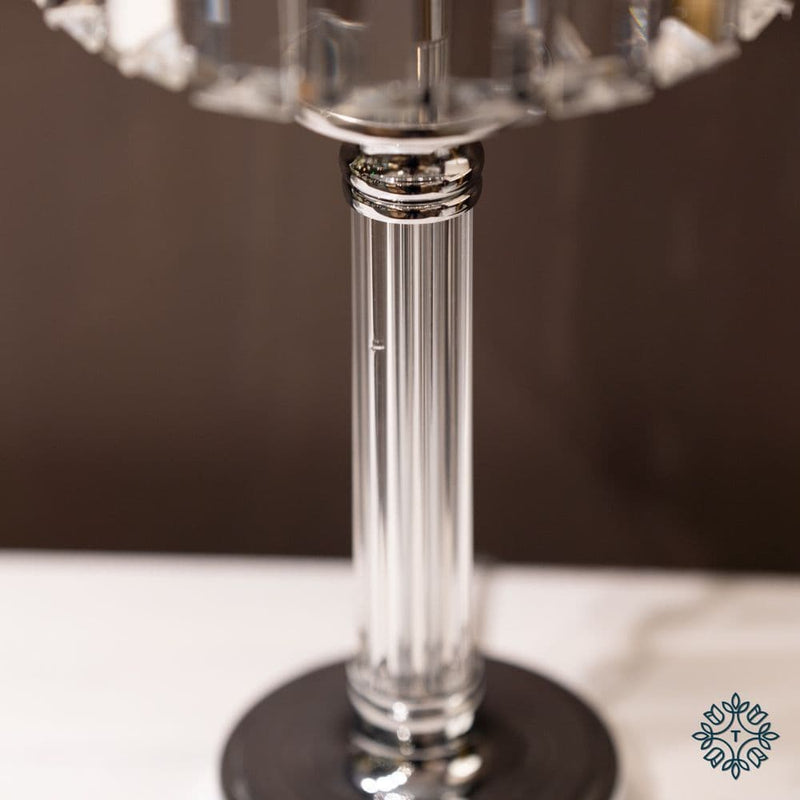 TARA Imogen Glass Lamp 40cm | Silver TL6126