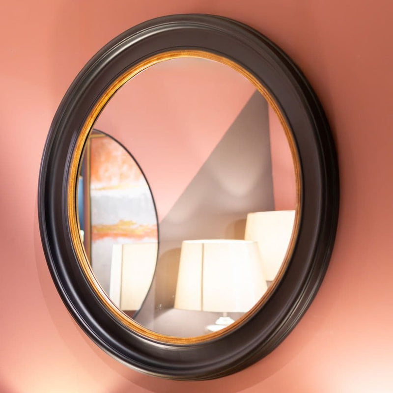 TARA Macy Round Mirror 90cm| Black TL6453