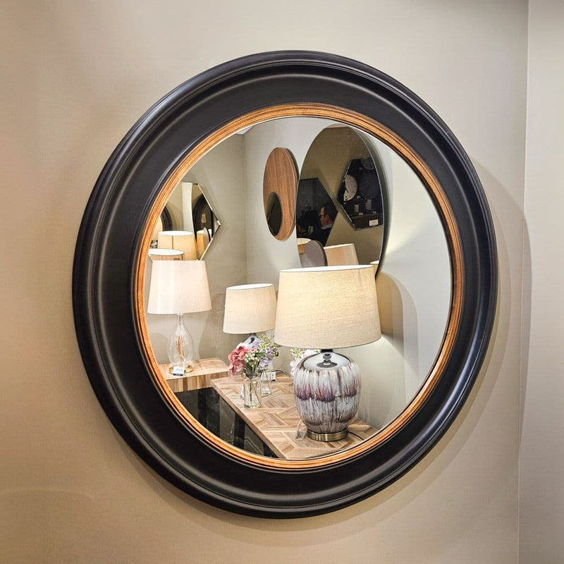 TARA Macy Round Mirror 90cm| Black TL6453