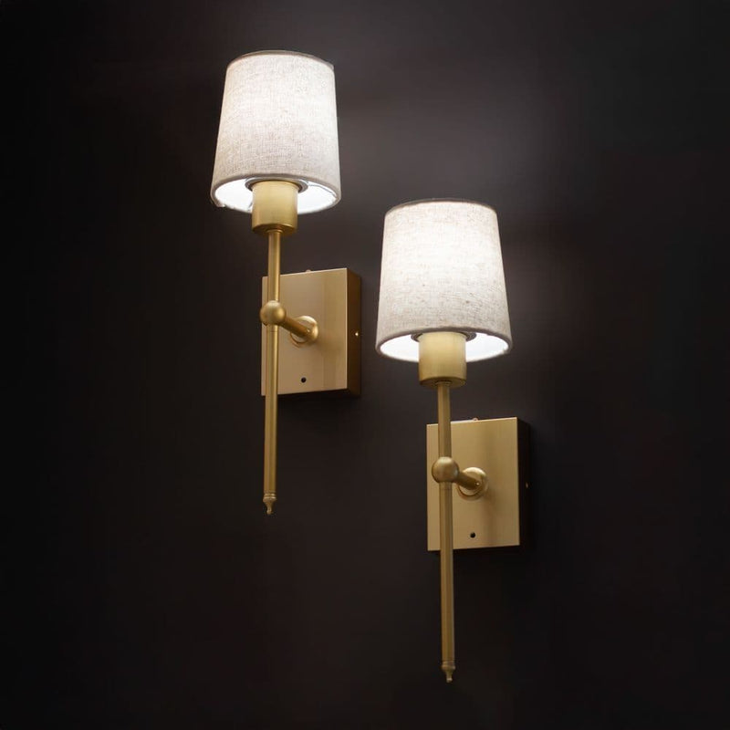 TARA  Madison Rechargeable Wall light Set Of 2| Gold TL7064