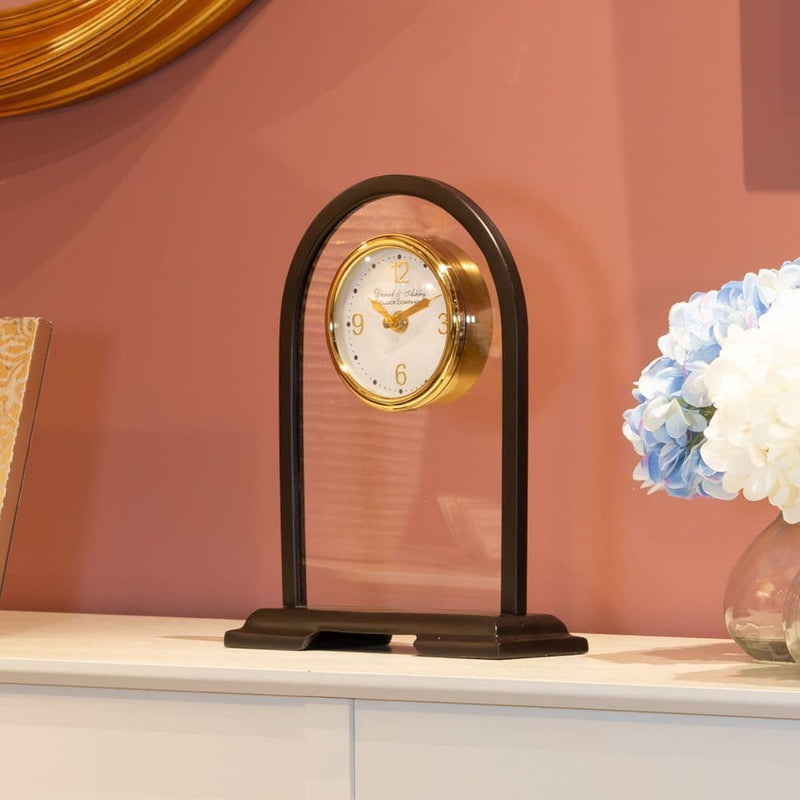 TARA Mantel Clock | Black / Gold TL6872